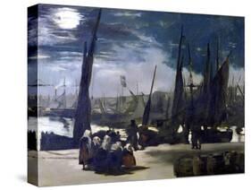 Moonlight over the Port of Boulogne, 1869-Edouard Manet-Stretched Canvas