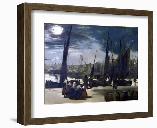 Moonlight over the Port of Boulogne, 1869-Edouard Manet-Framed Giclee Print