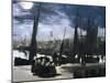 Moonlight over the Port of Boulogne-Edouard Manet-Mounted Art Print