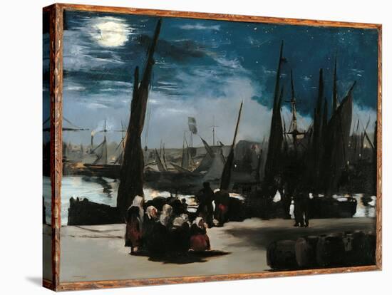 Moonlight Over the Port of Boulogne-Edouard Manet-Stretched Canvas