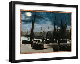 Moonlight Over the Port of Boulogne-Edouard Manet-Framed Giclee Print
