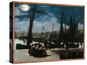 Moonlight Over the Port of Boulogne-Edouard Manet-Stretched Canvas