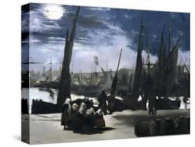 Moonlight over the Port of Boulogne-Edouard Manet-Stretched Canvas