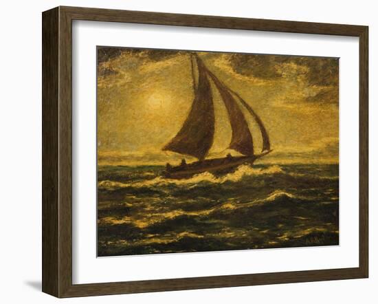 Moonlight Sail by Albert Pinkham Ryder-Geoffrey Clements-Framed Giclee Print