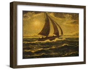 Moonlight Sail by Albert Pinkham Ryder-Geoffrey Clements-Framed Giclee Print