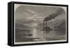 Moonlight Scene on the Ohio River, North America-null-Framed Stretched Canvas