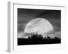 Moonlight Silhouette, Farmington Hills, Michigan '12-Monte Nagler-Framed Photographic Print