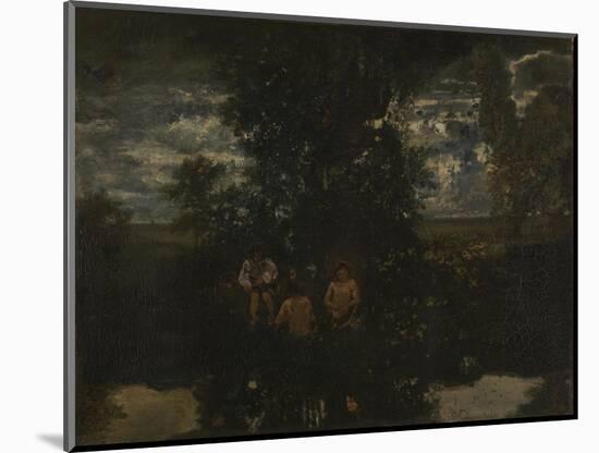 Moonlight. the Bathers, 1860S-Théodore Rousseau-Mounted Giclee Print