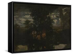 Moonlight. the Bathers, 1860S-Théodore Rousseau-Framed Stretched Canvas