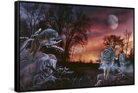 Moonlight Trackers-Gordon Semmens-Framed Stretched Canvas