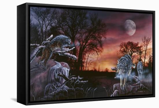 Moonlight Trackers-Gordon Semmens-Framed Stretched Canvas