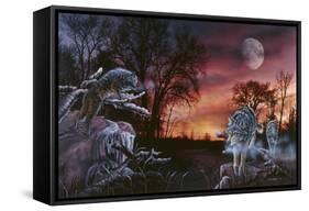 Moonlight Trackers-Gordon Semmens-Framed Stretched Canvas