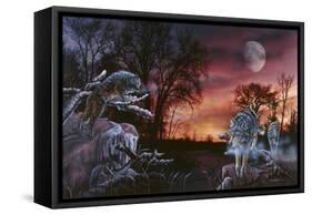 Moonlight Trackers-Gordon Semmens-Framed Stretched Canvas