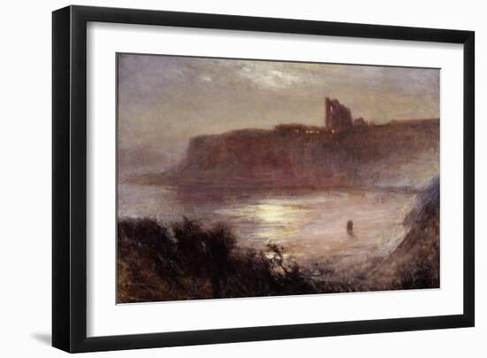 Moonlight - Tynemouth Priory, C.1922-Robert Jobling-Framed Giclee Print