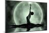 Moonlight Yoga Meditation-null-Mounted Poster