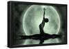 Moonlight Yoga Meditation-null-Framed Poster
