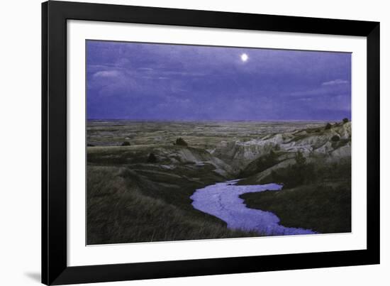 Moonlit Badlands-null-Framed Giclee Print