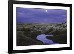 Moonlit Badlands-null-Framed Giclee Print