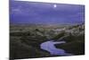 Moonlit Badlands-null-Mounted Giclee Print