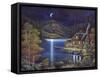 Moonlit Cabin-John Zaccheo-Framed Stretched Canvas