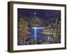 Moonlit Cabin-John Zaccheo-Framed Giclee Print