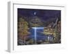 Moonlit Cabin-John Zaccheo-Framed Giclee Print