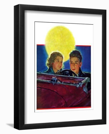 "Moonlit Car Ride,"January 7, 1933-Eugene Iverd-Framed Giclee Print