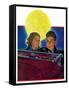 "Moonlit Car Ride,"January 7, 1933-Eugene Iverd-Framed Stretched Canvas