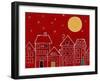 Moonlit City Night-Lanie Loreth-Framed Art Print