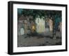 Moonlit City Square in Cherbourg-Henri Eugene Augustin Le Sidaner-Framed Giclee Print