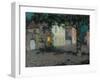 Moonlit City Square in Cherbourg-Henri Eugene Augustin Le Sidaner-Framed Giclee Print