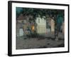 Moonlit City Square in Cherbourg-Henri Eugene Augustin Le Sidaner-Framed Giclee Print