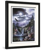 Moonlit Eagle-Alma Lee-Framed Art Print