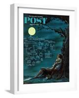 "Moonlit Future" Saturday Evening Post Cover, August 15, 1959-Constantin Alajalov-Framed Giclee Print