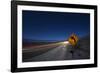 Moonlit Highway in Death Valley.-Jon Hicks-Framed Photographic Print