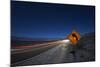 Moonlit Highway in Death Valley.-Jon Hicks-Mounted Photographic Print