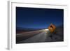 Moonlit Highway in Death Valley.-Jon Hicks-Framed Photographic Print