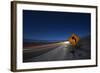 Moonlit Highway in Death Valley.-Jon Hicks-Framed Photographic Print