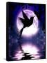 Moonlit Hummingbird-Julie Fain-Framed Stretched Canvas