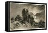 Moonlit Ivy Tower From Thomas Gray's Elegy-John Constable-Framed Stretched Canvas