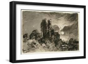Moonlit Ivy Tower From Thomas Gray's Elegy-John Constable-Framed Giclee Print