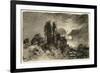 Moonlit Ivy Tower From Thomas Gray's Elegy-John Constable-Framed Giclee Print