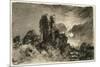 Moonlit Ivy Tower From Thomas Gray's Elegy-John Constable-Mounted Giclee Print