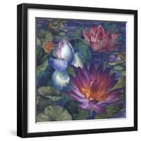 Moonlit Lily Pond-Bill Jackson-Framed Premium Giclee Print