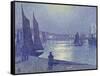 Moonlit Night, Boulogne-Sur-Mer-Theo van Rysselberghe-Framed Stretched Canvas