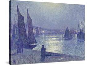 Moonlit Night, Boulogne-Sur-Mer-Theo van Rysselberghe-Stretched Canvas