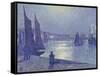 Moonlit Night, Boulogne-Sur-Mer-Theo van Rysselberghe-Framed Stretched Canvas