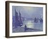 Moonlit Night, Boulogne-Sur-Mer-Theo van Rysselberghe-Framed Giclee Print