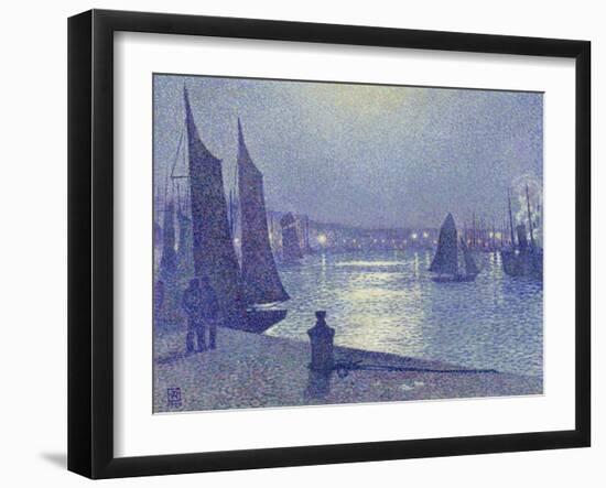 Moonlit Night, Boulogne-Sur-Mer-Theo van Rysselberghe-Framed Giclee Print