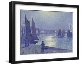 Moonlit Night, Boulogne-Sur-Mer-Theo van Rysselberghe-Framed Giclee Print